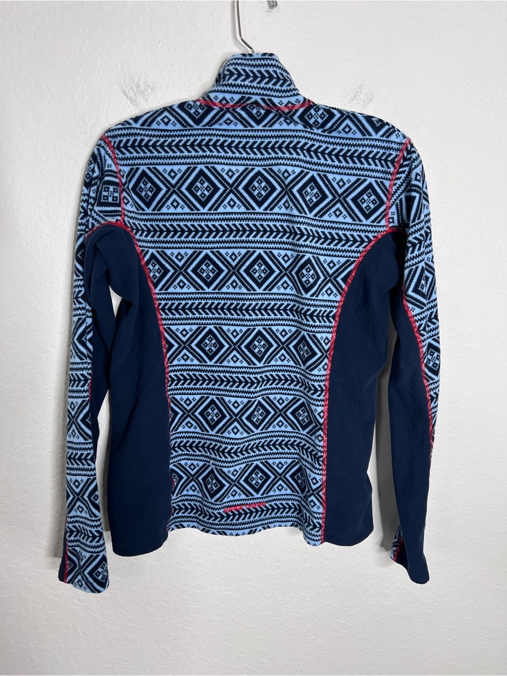 Kari Traa Geometric Full Zip Olga Fleece Jacket Sweater Women’s Medium Blue C3 - Picture 4 of 8